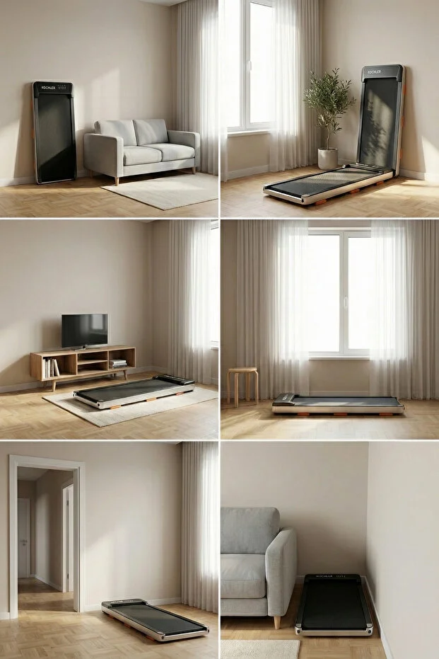 Premium Eğim Ayarlı Yürüyüş ve Koşu Bandı - 1.5 HP, LCD Gösterge, 110 kg Kapasite